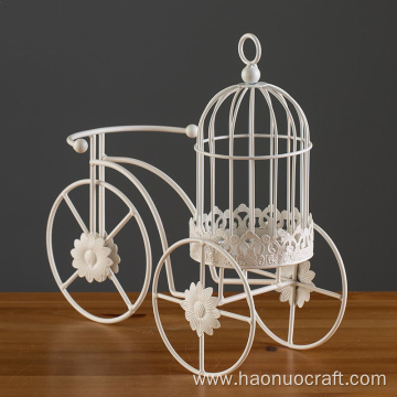 Candelabro de hierro modelo de bicicleta creativa europea romántica